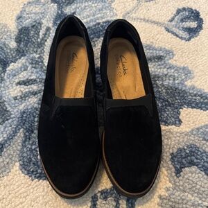 Clarks Black Loafers